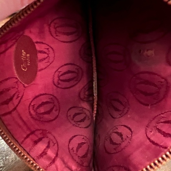 Cartier Must Line Burgundy Leather Coin Purse with Gold Hardware - Picture 7 of 10